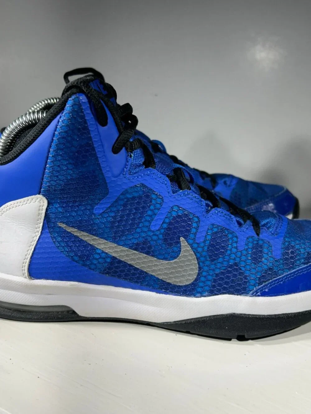 Nike Swoosh Air Without A Doubt Boys Basketball Shoes Sneakers Size 7 7Y Blue